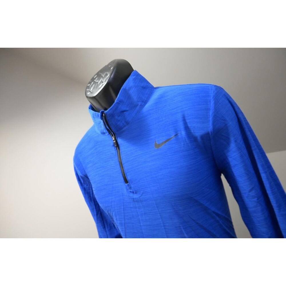 Nike Athletic 1/4 Zip Neck‎ Jacket Sweatshirt Blue Dri Fit Mens Sz Small